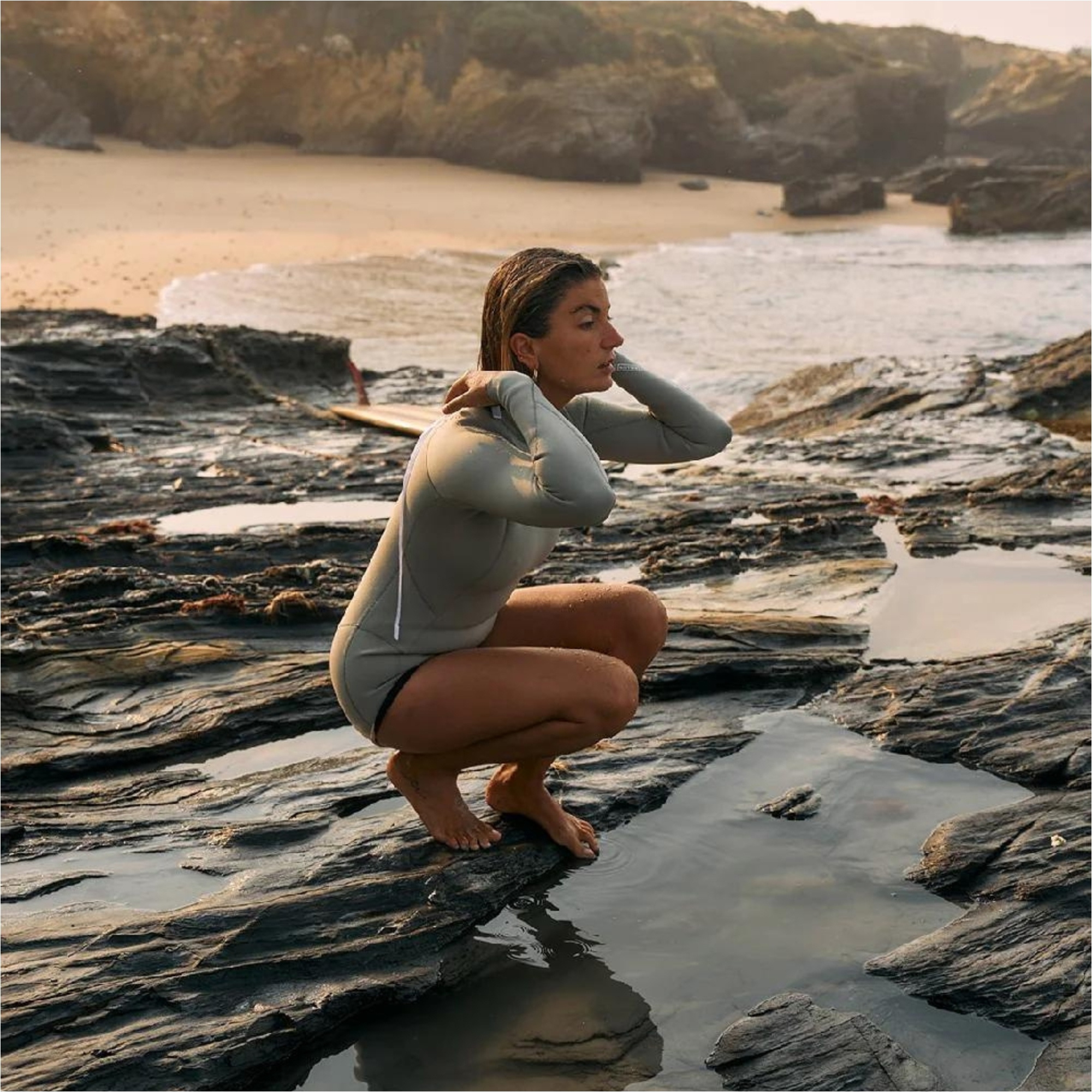 2026 Wallien Dames Nikki Van Dijk Boyleg Cut 2mm Rug Ritssluiting Lentepak Wetsuit 101007 - Moon
